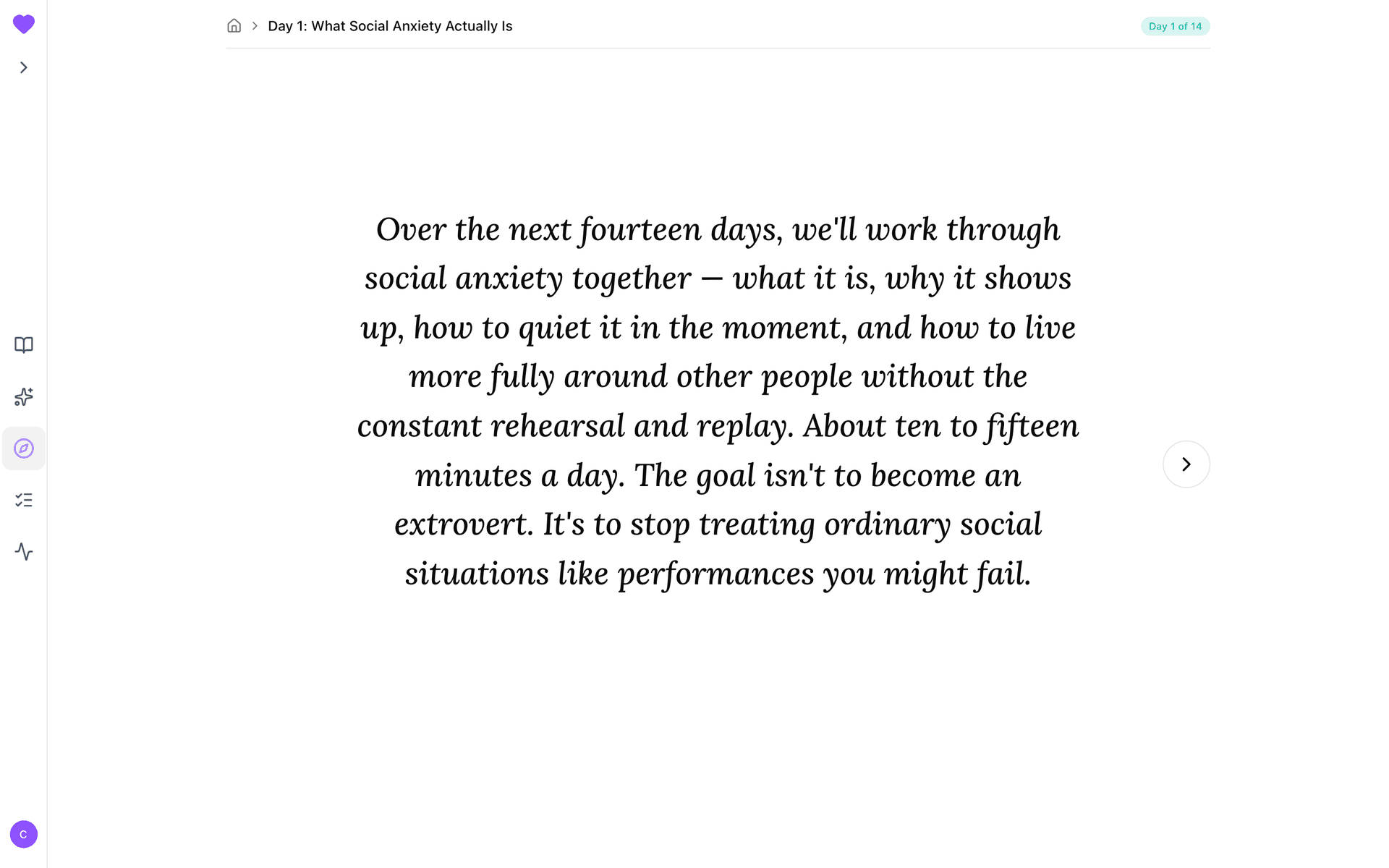 Day 1 opening lesson: Working Through Social Anxiety